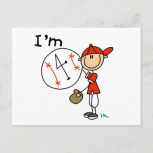 Carte Postale T-shirts et cadeaux de baseball pour garçons, j'ai