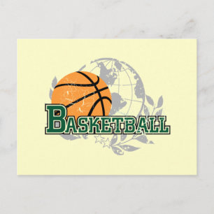Carte Postale T-shirts et cadeaux de basket-ball vert