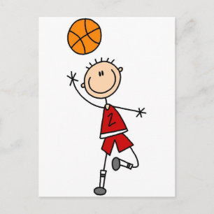 Carte Postale T-shirts et Cadeaux de Basketball Red Boys