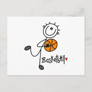 Carte Postale T-shirts et cadeaux de basketball simple Figure