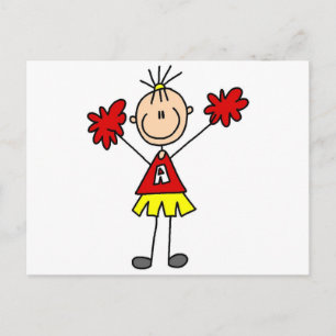 Carte Postale T-shirts et Cadeaux de Cheerleader en Bâtonnets