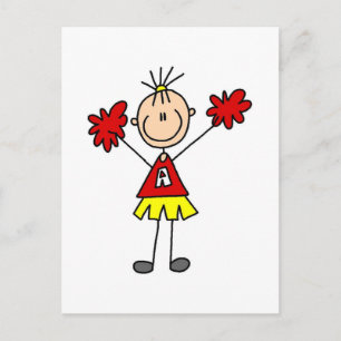Carte Postale T-shirts et Cadeaux de Cheerleader en Bâtonnets