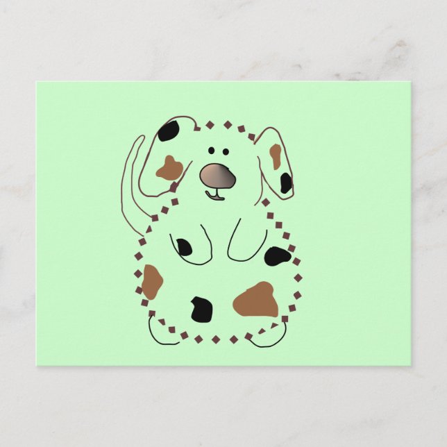 Carte Postale T-shirts et cadeaux de chien de bande dessinée (Devant)