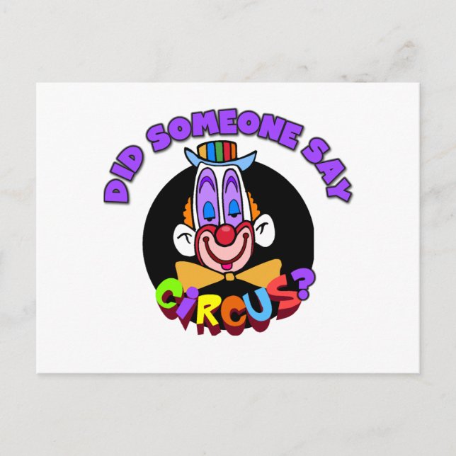 Carte Postale T-shirts et cadeaux de cirque (Devant)