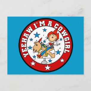 Carte Postale T-shirts et Cadeaux de Cowgirl Yee Haw