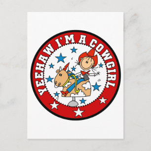 Carte Postale T-shirts et Cadeaux de Cowgirl Yee Haw