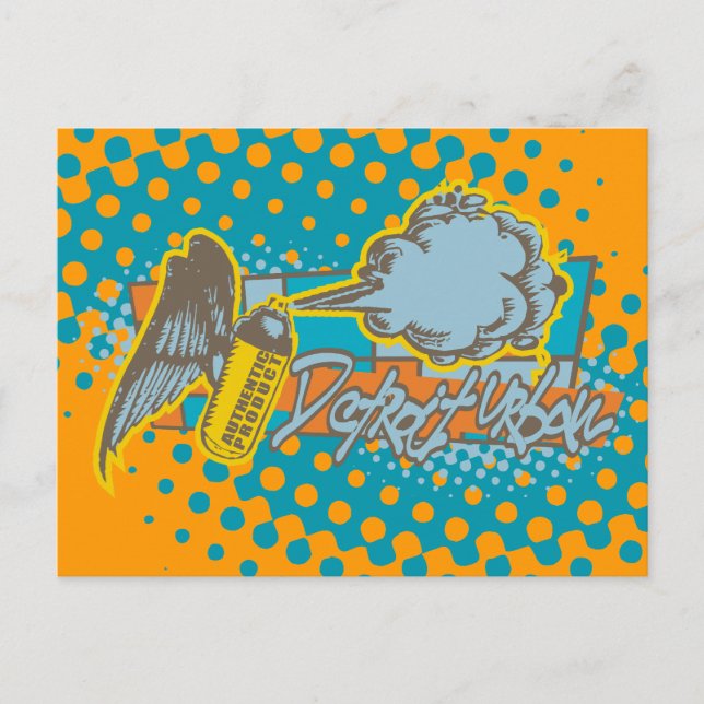 Carte Postale T-shirts et cadeaux de Detroit Urban (Devant)