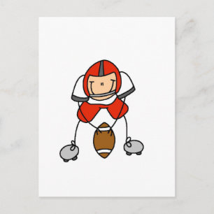 Carte Postale T-shirts et Cadeaux de Footballeur Rouge