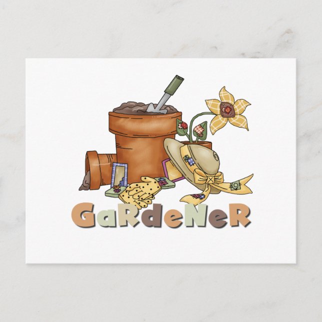 Carte Postale T-shirts et cadeaux de jardinier (Devant)