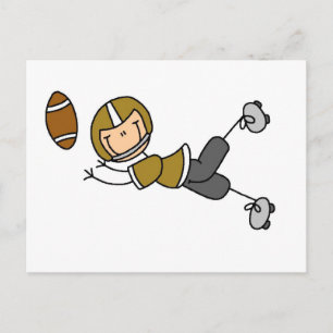 Carte Postale T-shirts et cadeaux de joueur de football en or