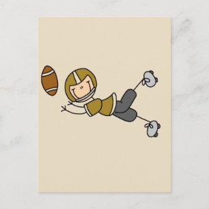 Carte Postale T-shirts et cadeaux de joueur de football en or