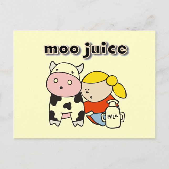 Carte Postale T-shirts et cadeaux de jus de MOO (Devant)