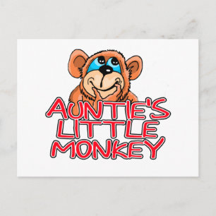 Carte Postale T-shirts et cadeaux de la petite singe de la tante