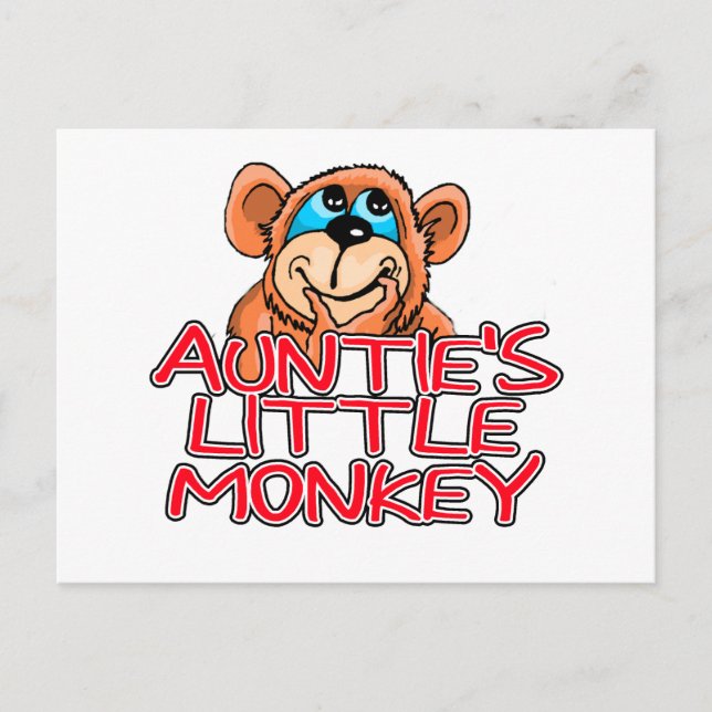 Carte Postale T-shirts et cadeaux de la petite singe de la tante (Devant)