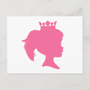 Carte Postale T-shirts et cadeaux de la princesse Silhouette ros