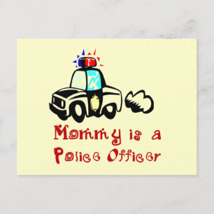 Carte Postale T-shirts et cadeaux de l'officier de police maman