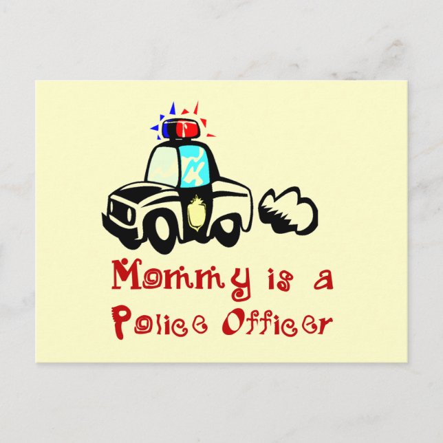 Carte Postale T-shirts et cadeaux de l'officier de police maman (Devant)