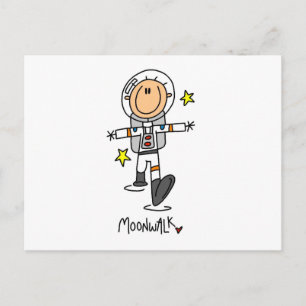 Carte Postale T-shirts et cadeaux de marche lunaire d'astronaute