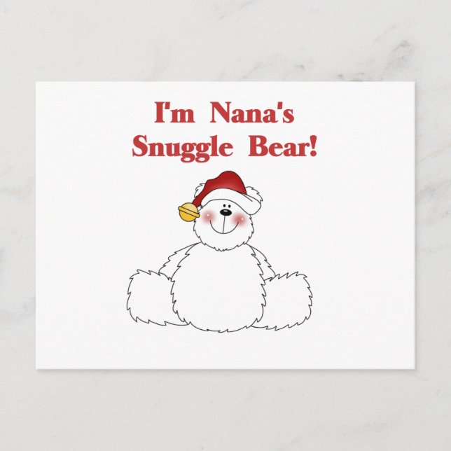 Carte Postale T-shirts et cadeaux de Nana's Snuggle Bear (Devant)