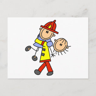 Carte Postale T-shirts et cadeaux de pompier qui sauvent des vie