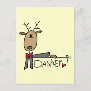 Carte Postale T-shirts et cadeaux de rennes Dasher