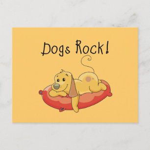 Carte Postale T-shirts et cadeaux de roche de chiens
