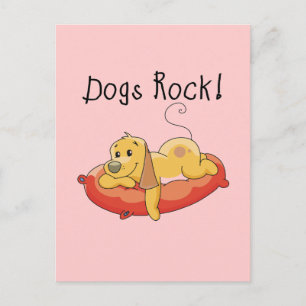 Carte Postale T-shirts et cadeaux de roche de chiens