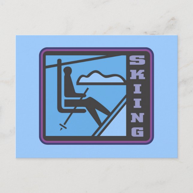 Carte Postale T-shirts et cadeaux de ski (Devant)