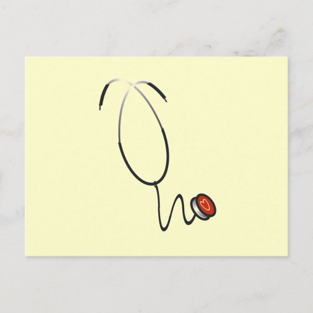 Carte Postale T-shirts et cadeaux de stéthoscope (Devant)