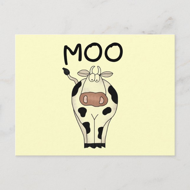 Carte Postale T-shirts et cadeaux de vache à MOO (Devant)