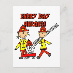Carte Postale T-shirts et Cadeaux des Héros Pompiers