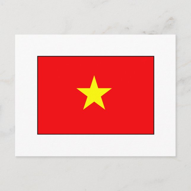 Carte Postale T-shirts et cadeaux du drapeau vietnamien (Devant)