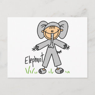 Carte Postale T-shirts et cadeaux Elephant Dress Up