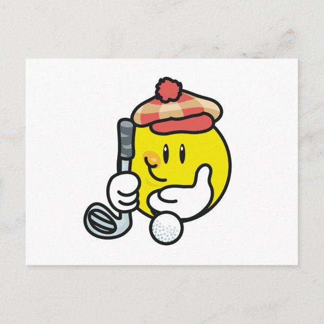 Carte Postale T-shirts et cadeaux Face Golf (Devant)