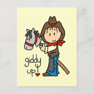 Carte Postale T-shirts et cadeaux Giddy Up Cowboy