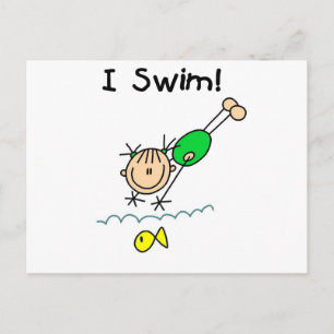 Carte Postale T-shirts et cadeaux Girl I Swim