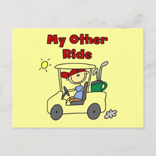 Carte Postale T-shirts et Cadeaux Golf My Other Ride