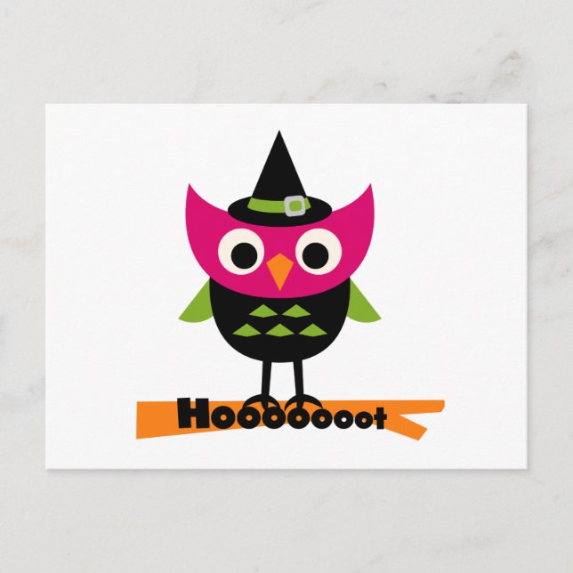 Carte Postale T-shirts et cadeaux Halloween Owl (Devant)