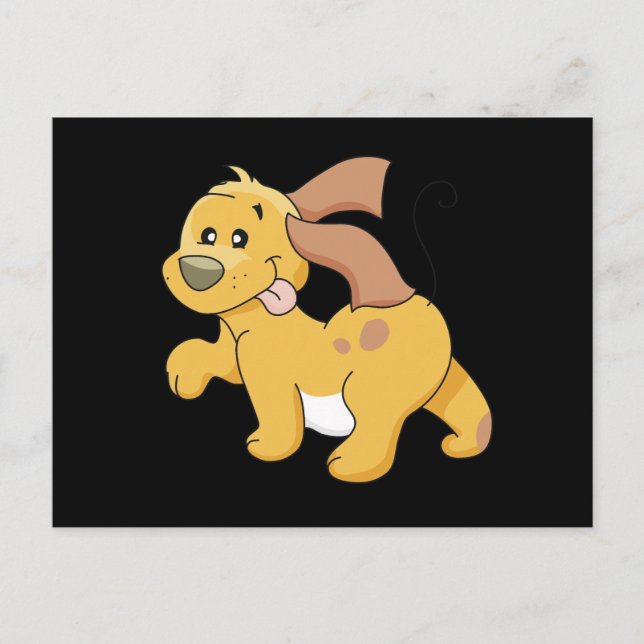 Carte Postale T-shirts et cadeaux heureux de chien de Brown (Devant)