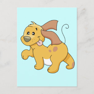 Carte Postale T-shirts et cadeaux heureux de chien de Brown