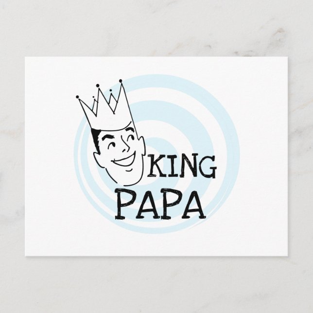 Carte Postale T-shirts et cadeaux King Papa (Devant)