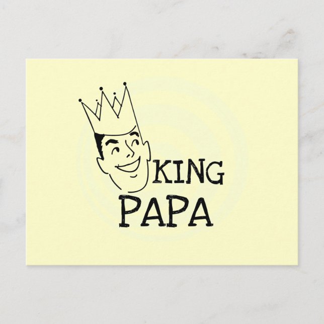 Carte Postale T-shirts et cadeaux King Papa (Devant)