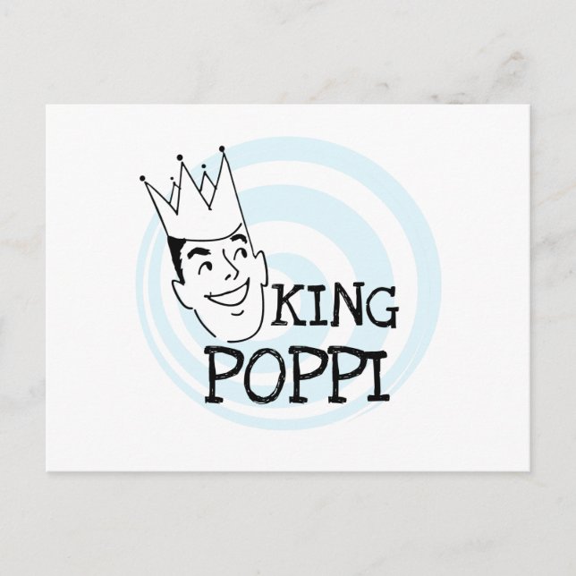 Carte Postale T-shirts et cadeaux King Poppi (Devant)