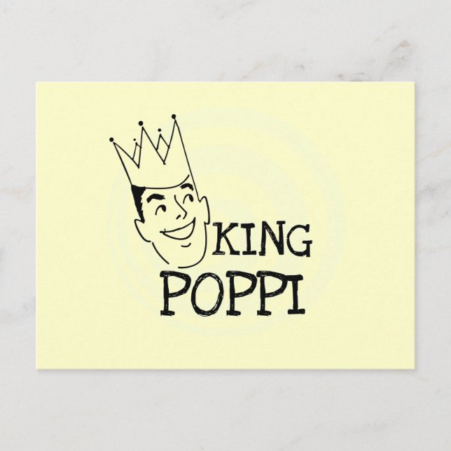 Carte Postale T-shirts et cadeaux King Poppi (Devant)