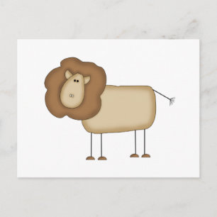 Carte Postale T-shirts et cadeaux Lion en bâtonnets