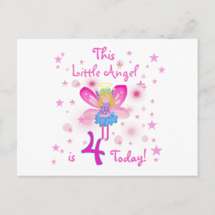 Carte Postale T-shirts et cadeaux Little Angel 4th Birthday