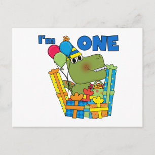 Carte Postale T-shirts et cadeaux Little Dino 1er anniversaire
