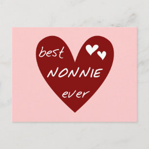Carte Postale T-shirts et cadeaux Meilleure Nonnie Ever avec Cœu