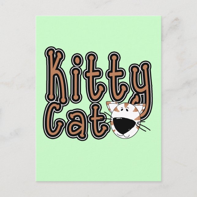 Carte Postale T-shirts et cadeaux mignons de chat de Kitty (Devant)