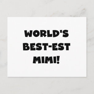 Carte Postale T-shirts et cadeaux Mimi Black Text les plus beaux